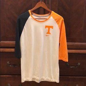 University of Tennessee baseball style T-shirt.